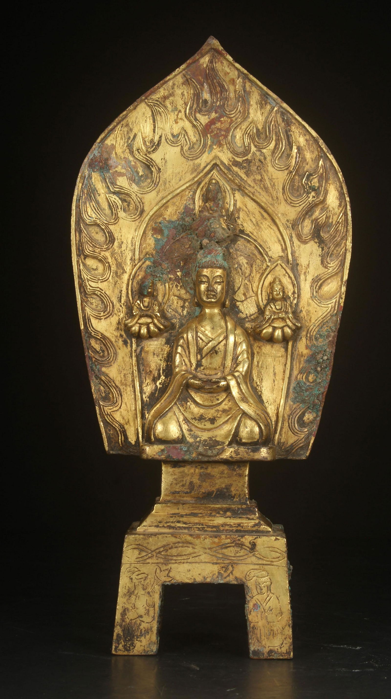 GILT BENCH BUDDHA, NORTHERN WEI DYNASTY, CHINA (1 of 10)