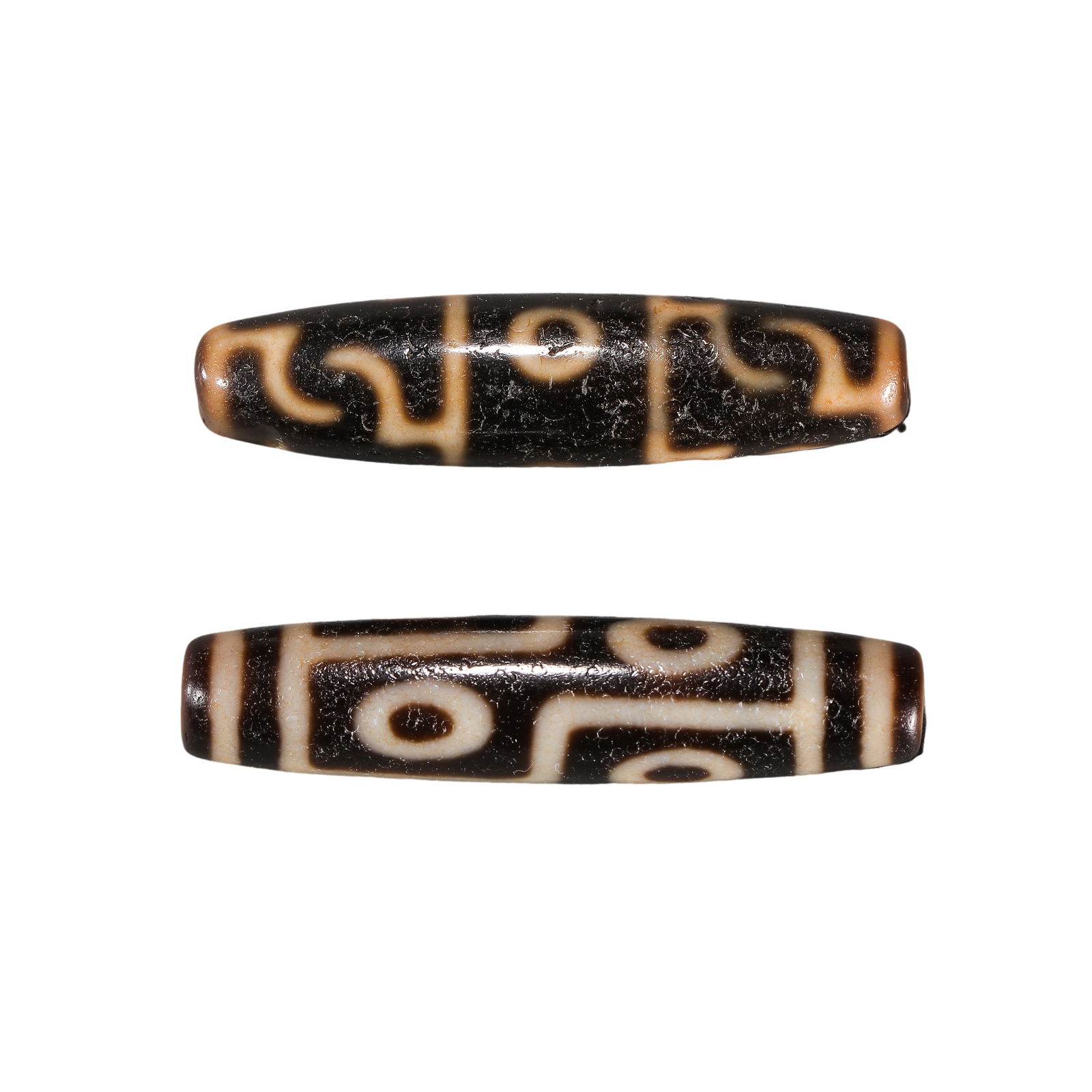 Two Tibetan 15th century Dzi beads (1 of 8)