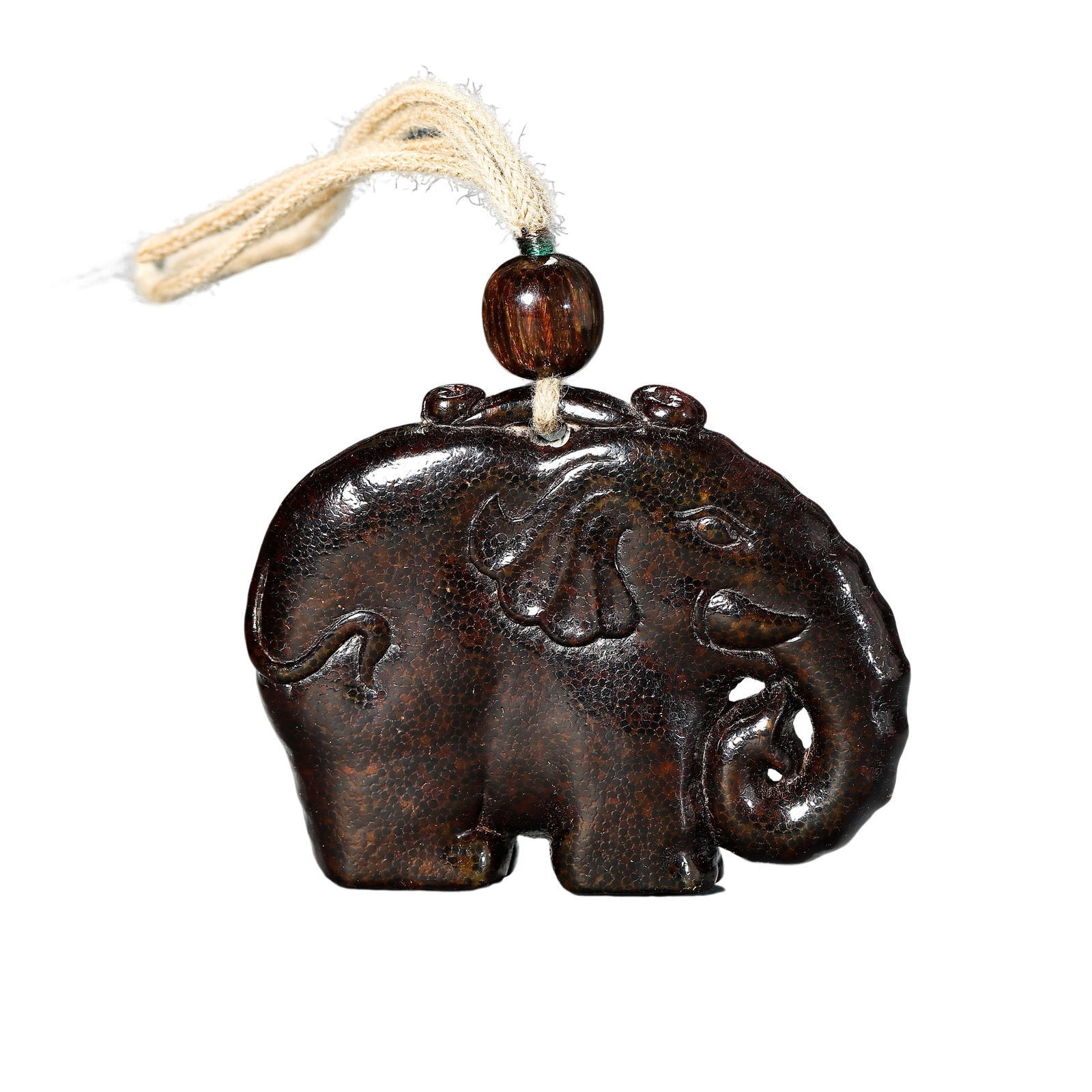 QING DYNASTY HORNED ELEPHANT PLAQUE (1 of 6)
