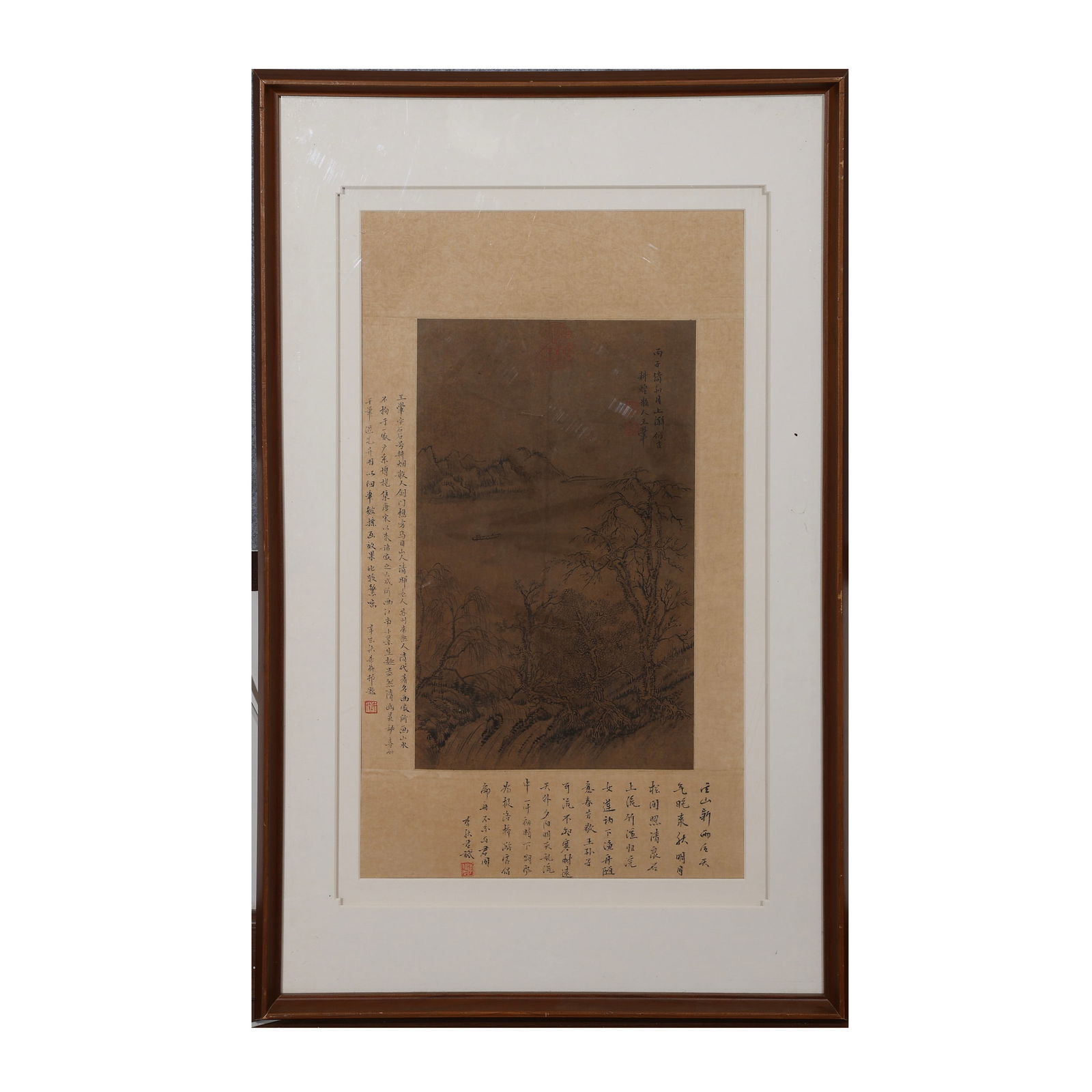 LANDSCAPE BY WANG HUI (1632-1717): LANDSCAPE BY WANG HUI (1632-1717); L. 39 cm. W. 24 cm.