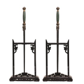 A pair of dragon maces from the Qianlong period of the Qing Dynasty