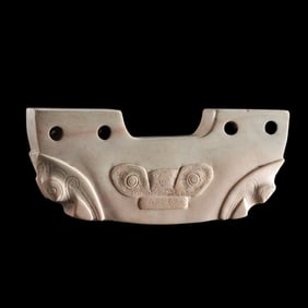 Chinese Neolithic Liangzhu culture chicken bone white jade pendant