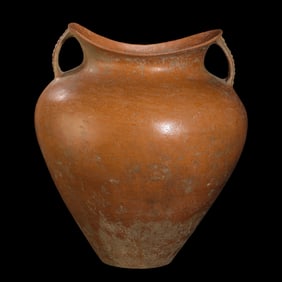 chinese Neolithic Majiayao Culture Double-eared Pottery Jar
