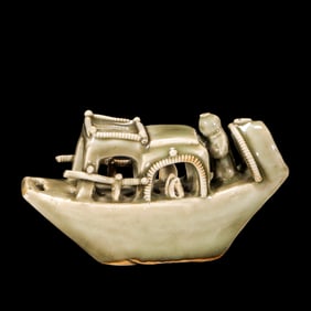 chinese Northern Song Dynasty Yaozhou ware celadon boat