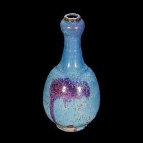 Jun ware sky blue glaze with red garlic vase from Jin Dynasty, chinese