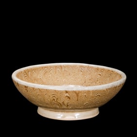 Tang Dynasty coiled glaze bowl