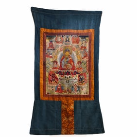 Chinese Qing Dynasty Qianlong Period Buddhist Thangka