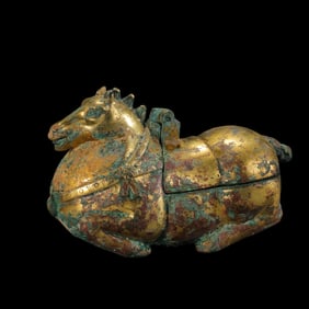 Chinese Tang Dynasty gilt Bronze horses