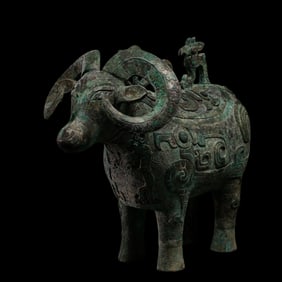 chinese Shang and Zhou Dynasty bronze sheep