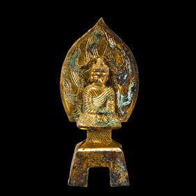 chinese Northern Wei Dynasty bronze golden Buddha standing statue