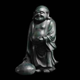 Bronze statue of Maitreya Buddha standing, Qing Dynasty, chinese