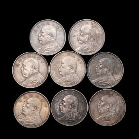 A set, china 20th century pure silver coins