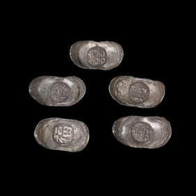 A set, china Qing Dynasty pure silver ingots