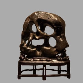 Chinese Qing Dynasty Taihu stone carving ornaments