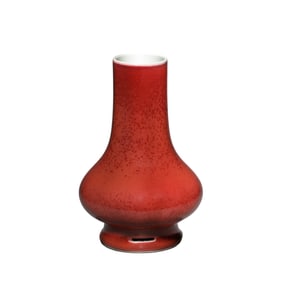 Chinese Qing Dynasty Qianlong Jilan glaze imperial poem long-necked bottle