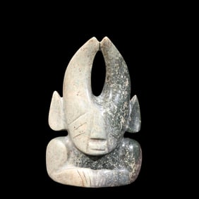 Jade sun god statue from Hongshan culture of China during the Hongshan period