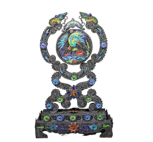 China Qing Dynasty pure silver filigree multi-treasure ornaments