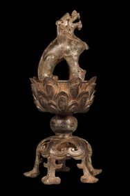 Bronze lion incense burner from the Tang Dynasty, China
