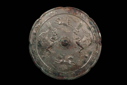 Auspicious Beast Bronze Mirror from Tang Dynasty, China