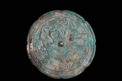 Dragon-shaped Bronze Mirror from Tang Dynasty, China