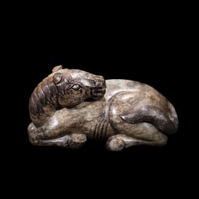 Jade lying horse in Ming Dynasty of China