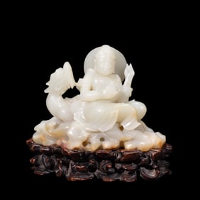 hetian White jade Buddha statue, Qing Dynasty, China