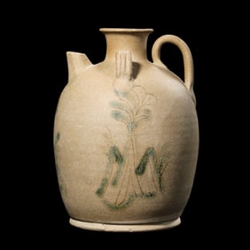 chinese Tang dynasty Changsha ware dot color handle pot