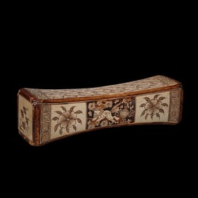 Chinese southern Song Dynasty Jizhou ware flower pattern pillow