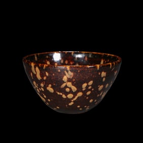 Tortoiseshell glazed cup of Jizhou ware in Southern Song Dynasty of China