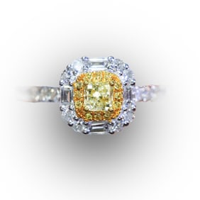 18K gold diamond ring