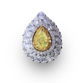 18K gold diamond ring