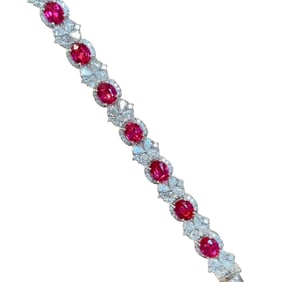 18-karat ruby bracelet with diamonds