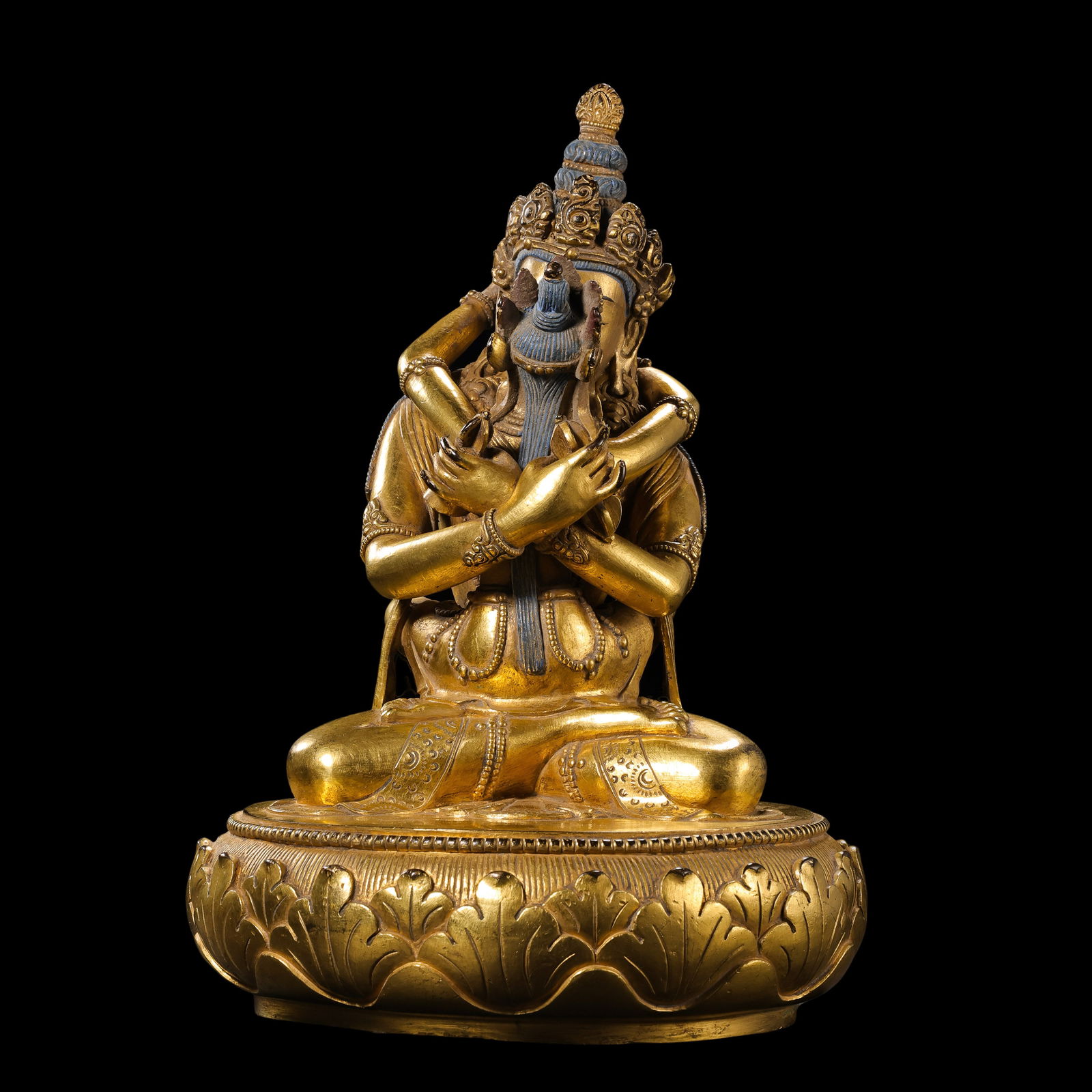 chinese Ming Dynasty gilt bronze Buddha sitting statue (1 of 12)