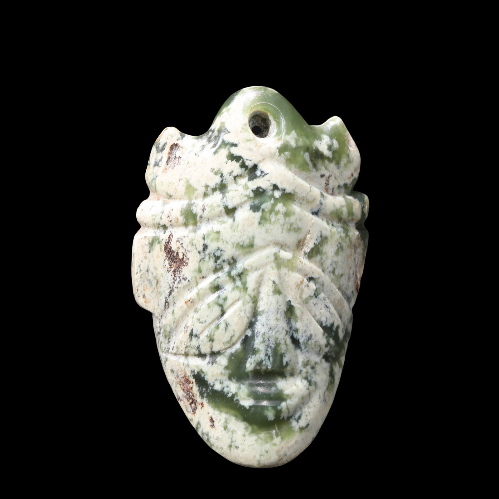 CHINESE HONGSHAN PERIOD JADE GOD FACE (1 of 7)