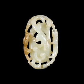 HAN DYNASTY CHINESE DRAGON JADE CHICKEN HEART