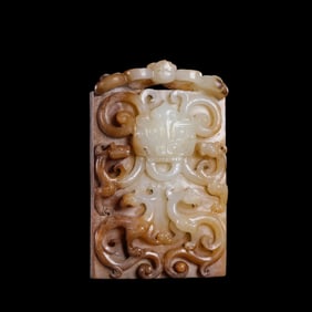 CHINESE HAN DYNASTY DRAGON AND PHOENIX PATTERN SHOP FIRST SQUARE PLATE