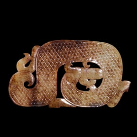 CHINESE DRAGON SHAPED JADE, HAN DYNASTY