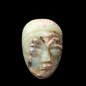 CHINESE HONGSHAN PERIOD HONGSHAN CULTURAL FIGURE JADE FACE