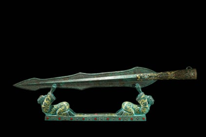 BRONZE AND SILVER SPEARS OF WARE WARRING STATES PERIOD