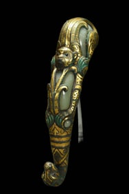 WARE WARRING STATES PERIOD COPPER WITH GOLD AND SILVER HOOKS