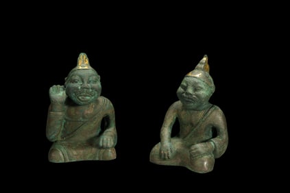 A PAIR OF CHINESE MEN FROM THE WARRING STATES PERIOD