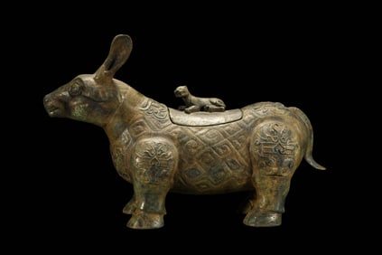 CHINESE BRONZE STATUE OF SHANG AND ZHOU DYNASTIES