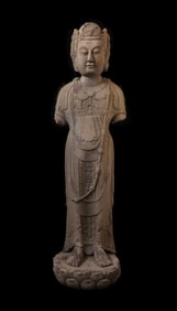 STONE BUDDHA STANDING STATUE IN NORTHERN WEI DYNASTY, CHINA