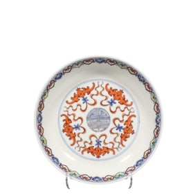 CLOUD BAT PLATE IN QIANLONG PERIOD OF QING DYNASTY, CHINA