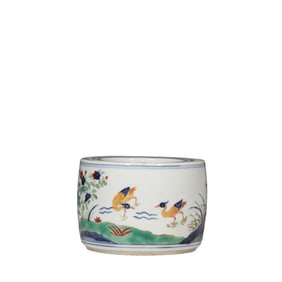 MANDARIN DUCK PATTERN CRICKET CAN IN XUANDE PERIOD OF MING DYNASTY