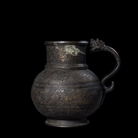 WEST ASIA DRAGON HEAD BRONZE POT