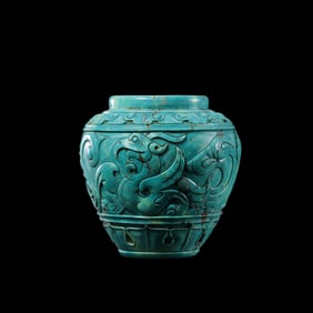 CHINESE TURQUOISE JAR, HAN DYNASTY