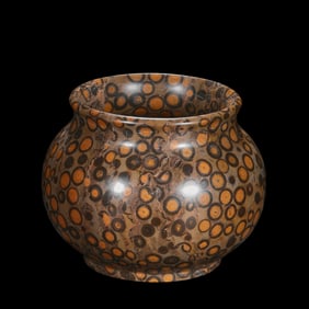 CHINESE TANG DYNASTY BURST SPOT STONE POT