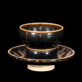 CIZHOU WARE IRON EMBROIDERED CUP HOLDER, NORTHERN SONG DYNASTY, CHINA