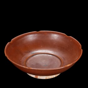 RED GLAZE FLOWER-MOUTH PLATE OF DINGYAO, NORTHERN SONG DYNASTY, CHINA